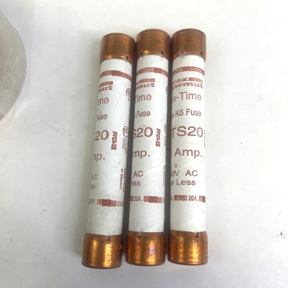 Ferraz Shawmut Gould OTS20 20 Amp Fuse OTS 20 One Time (LOT OF 3) TESTED Works